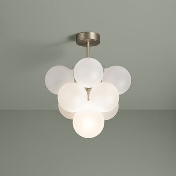 Low Rise Mini Frosted Bubble Chandelier, 8 of 9