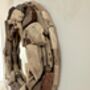 40cm Driftwood Wall Mirror Handcrafted Wooden Round, thumbnail 7 of 7