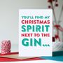 Christmas Spirit Vodka Funny Greeting Card, thumbnail 2 of 5
