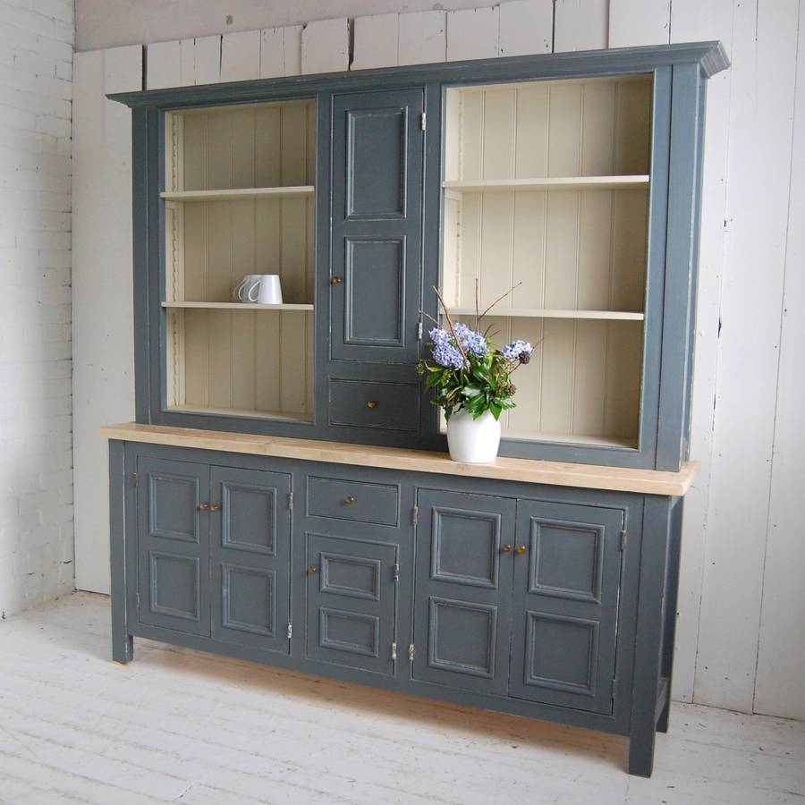 Gray Panelled Kitchen Dresser By Eastburn Country Furniture