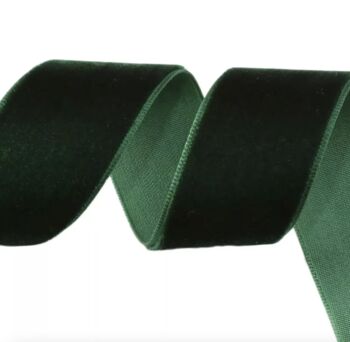 Dark Green Velvet Ribbon Christmas Gift Wrapping 20m, 3 of 4