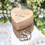 Elegance Printed Wooden Heart Wedding Ring Box, thumbnail 2 of 3