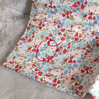 Floral Liberty Fabric Hand Embroidered Baby Blanket, 8 of 11