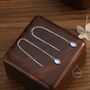 Sterling Silver Moonstone Oval Threader Earrings, thumbnail 4 of 11