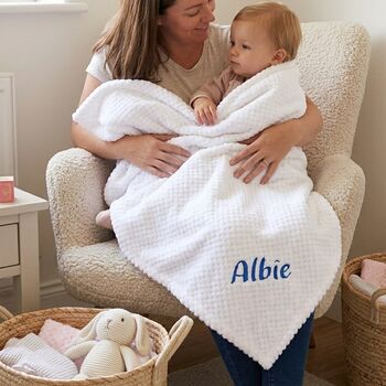 Personalised Baby Blanket Embroidered Name Fleece, 12 of 12