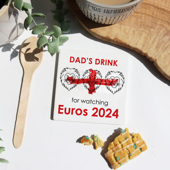 Euros 2024 Drink Ceramic Coaster, 3 of 4