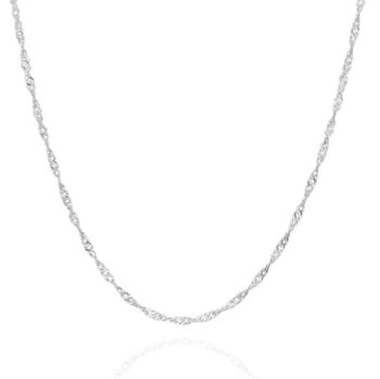 Twisted Singapore Sterling Silver Chain Necklace, 2 of 4