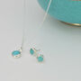 Turquoise And Silver Stud Earrings, thumbnail 6 of 7