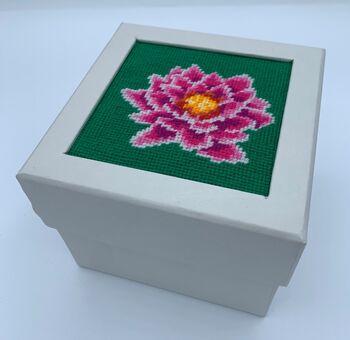 Waterlily Stitch Your Own Box Tapestry Kit, 4 of 7