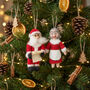 Handmade Felt Mrs. Claus Hanging Decoration, thumbnail 5 of 6