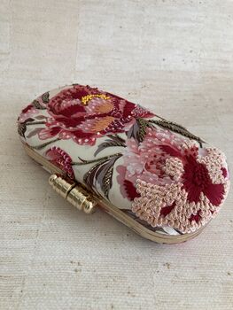 Pink Floral Handcrafted Clutch Bag, 2 of 10