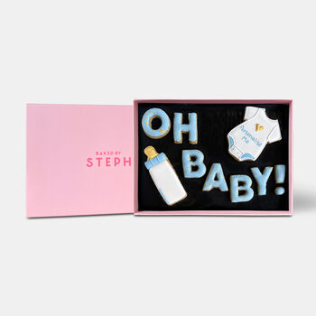 Personalised Oh Baby! Letterbox Cookies Blue, 3 of 8