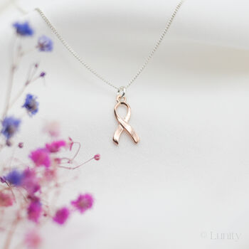 Pink Ribbon Necklace, Cancer Awareness Necklace, 3 of 8