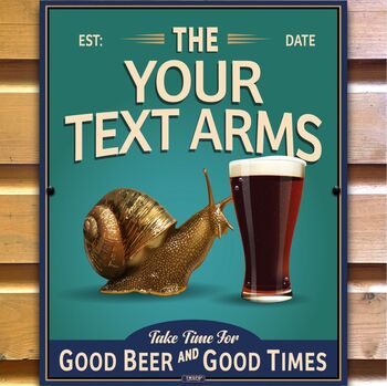 The Boozy Snail Personalised Bar Sign, 12 of 12