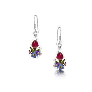 Real Flower Drop Earrings By Shrieking Violet®, 2 of 12