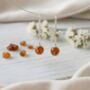 Cognac Baltic Amber And Sterling Silver Drop Earrings, thumbnail 3 of 3