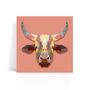 Geometric Taurus – Premium Small Framed Paint By Numbers Kit | Modern Creative Gift Made In Europe, thumbnail 1 of 4
