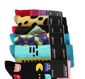Set Of Six Patterned Socks Gift Box Extreme, 5 of 7