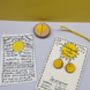 Round Yellow Scorpio Star Sign Stand Up Earring Gift, thumbnail 6 of 12