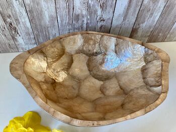 Coconut Shell Bowl With Pearlised Lining Natural Bowl, 8 of 10