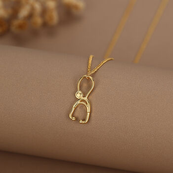 Sterling Silver Stethoscope Necklace, 5 of 12
