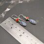 Red Coral, Blue Sapphire Earrings, thumbnail 6 of 6