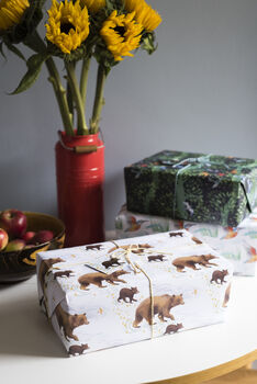 'Wandering Bears' Luxury, Recycled Wrapping Paper Pack, 2 of 10