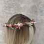 Pink Dried Flower Girl Crown, thumbnail 3 of 8