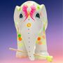 Hand Painted Artist Polkadot Paint Brush Elephant 10cm, thumbnail 1 of 6