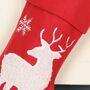 Personalised Red Reindeer Stocking, thumbnail 4 of 5