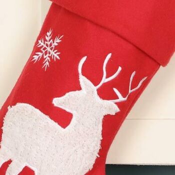 Personalised Red Reindeer Stocking, 4 of 5