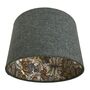 Blue Tweed Botanist Lined Drum Lampshade, thumbnail 1 of 11