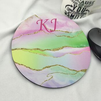 Personalised Rainbow Marble Mouse Mat, 4 of 4