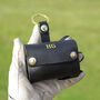 Personalised Hand Made Leather Golf Ball Holder Double, thumbnail 8 of 12