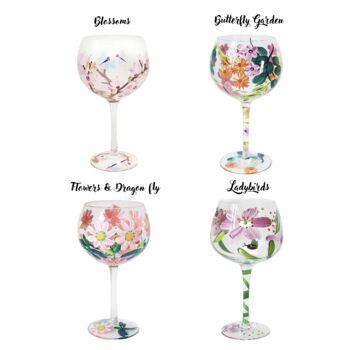 Hand Painted Gin Glasses, 4 of 7