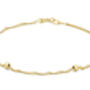 9ct Yellow Gold Twisted Curb And Ball Chain Bracelet, thumbnail 6 of 7