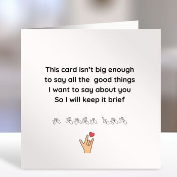 I Love You Card This Card Isn't Big Enough, 2 of 3