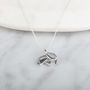 Personalised Solid Silver Origami Elephant Necklace, thumbnail 5 of 8