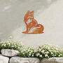 Curled Fox Metal Wall Art For Garden, Animal Lover Gift, thumbnail 1 of 10