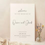 Romantic Script Wedding Welcome Sign, thumbnail 1 of 3