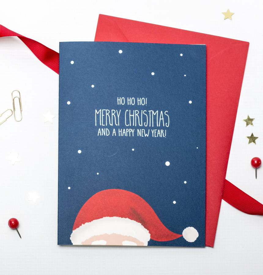 Santa Christmas Card By Ivorymint Stationery | notonthehighstreet.com