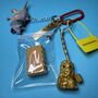 Brass Ruler Keyring Bag Charm Bunch With Dinosaur Goodordering, thumbnail 1 of 7