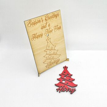Personalised Christmas Tree Bauble Card, 4 of 7