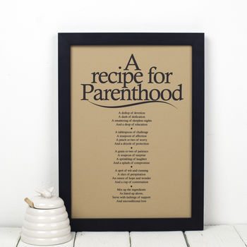 Personalised Parent Print With Parenthood Poem, 2 of 7