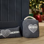 With Love Grey Heart Doorstop And Draught Excluder, thumbnail 1 of 7