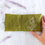 Embroidered Leaves Lavender Eye Pillow, thumbnail 1 of 4