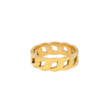 Gold Plated Cuban Steel Band Ring, 10 of 11