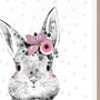 Personalised Bunny Rabbit Girls Wall Art Print, thumbnail 2 of 2