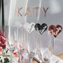 Set Of Five Glass Charms Wedding Place Settings, thumbnail 4 of 10