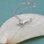 Tiny 3D Whale Pendant Necklace In Sterling Silver, thumbnail 2 of 12